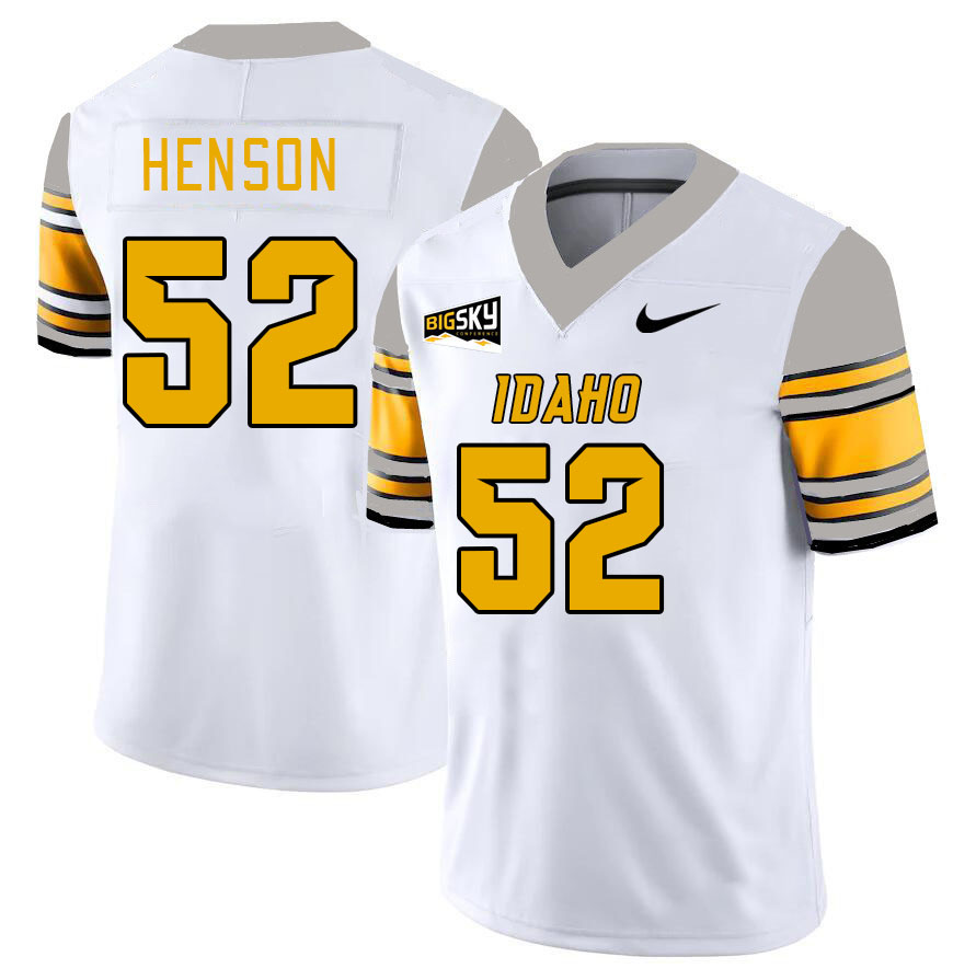 Men-Youth #52 Kiegan Henson Idaho Vandals 2023 College Football Jerseys Stitched-White
